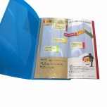 A4 Fold Clear File Pocket Blue